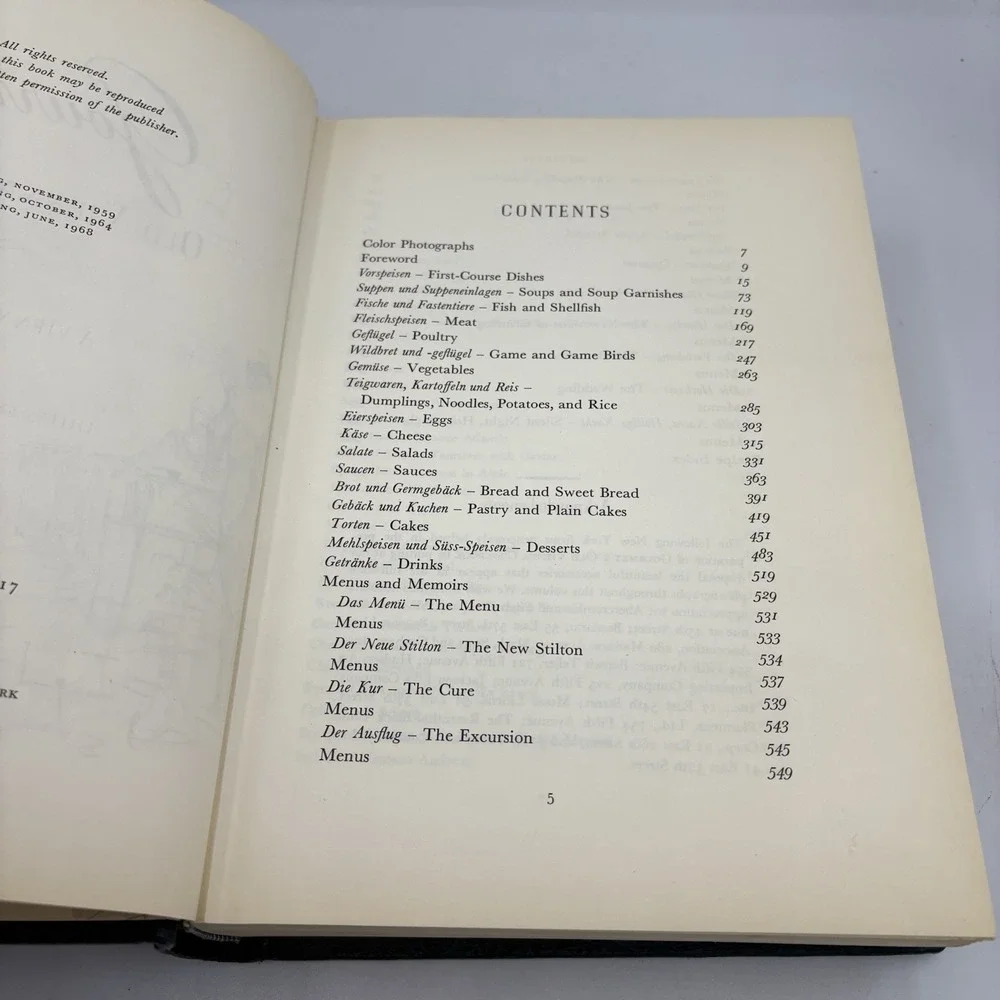 Gourmet's Old Vienna Cookbook HC Vintage Christensen 1st Ed 3rd‎ Print 1968